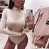Sexy Long Sleeve Bodysuit-Bodysuits-WoahhNelly-Apricot-L-WoahhNelly