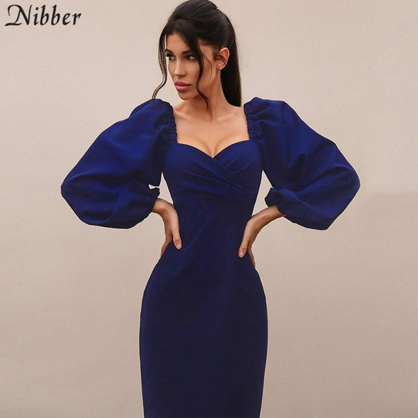 Off-Shoulder Bodycon Dress-Dresses-WoahhNelly-Blue-S-WoahhNelly