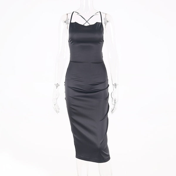 Long Satin Dress-Dresses-WoahhNelly-Black-L-WoahhNelly