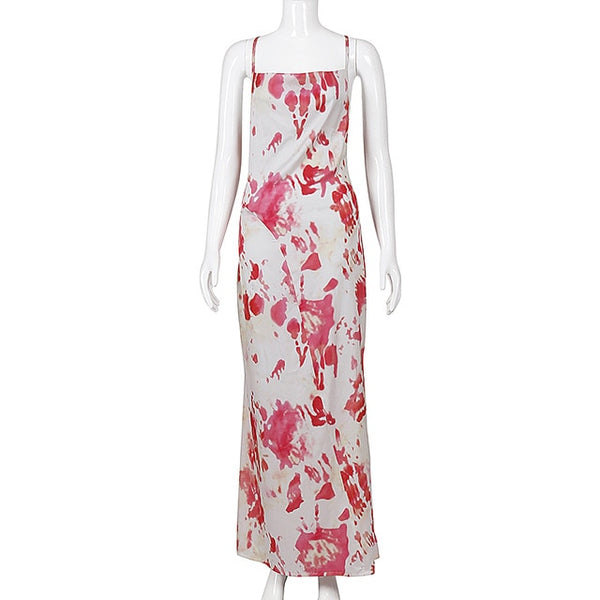 Long Satin Dress-Dresses-WoahhNelly-tie dye red-S-WoahhNelly